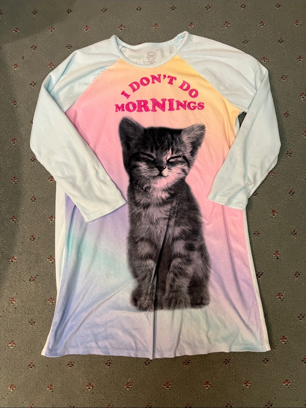 wonder nation Kitty Pastel Gradient nightgown.